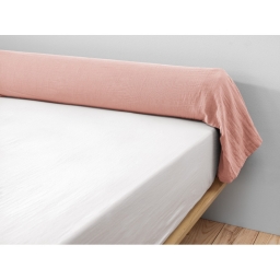 Taie de traversin gaze de coton 85 x 185 cm gaïa rose pêche Rose