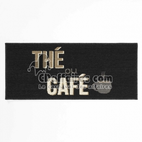 Tapis anti d&eacute;rapant rectangle 50 x 120 cm bouclette Breakfast