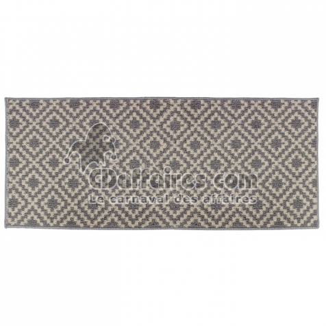 Tapis antid&eacute;rapant rectangle 50 x 120 cm bouclette Losibi Gris