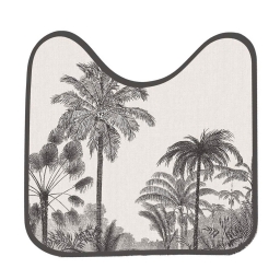 tapis contour wc 45 x 45 cm microfibre imprimee cocoty des. place