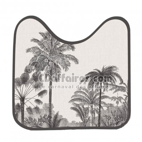 tapis contour wc 45 x 45 cm microfibre imprimee cocoty des. place
