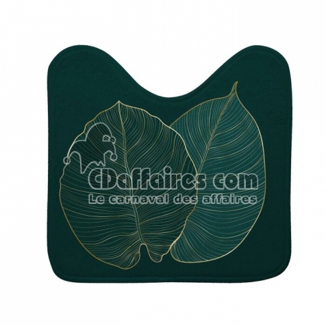 Tapis contour wc 45 x 45 cm microfibre imprimée Jade