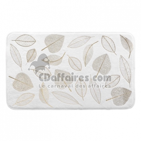 Tapis de bain 45 x 75 cm microfibre imprimee metallisee joya des. place Sans