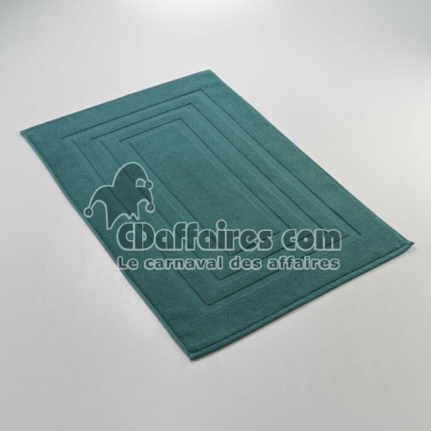 Tapis de bain 50 x 85 cm eponge de coton Tendresse Emeraude