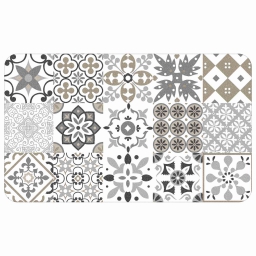 Tapis deco rectangle 45 x 75 cm mousse imprimee salou Naturel