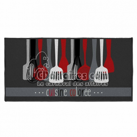 tapis deco rectangle 57 x 115 cm imprime cuisinette