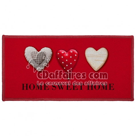 tapis deco rectangle 57 x 115 cm imprime home passion