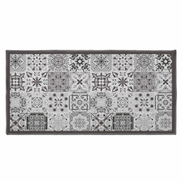 Tapis deco rectangle 57 x 115 cm imprime persane Gris