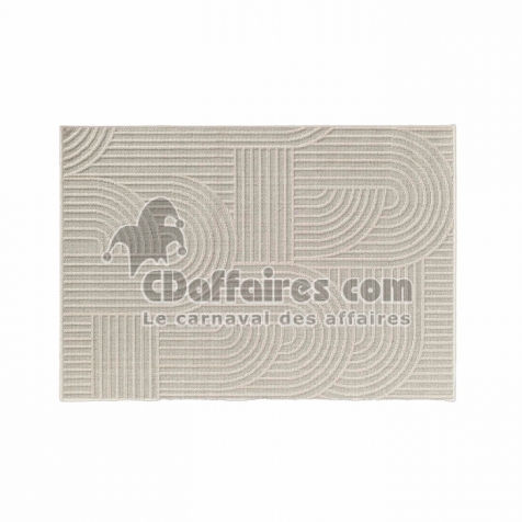 Tapis rectangle 120 x 170 cm tissé plat relief Ezio