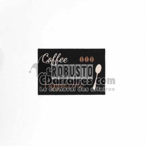 Tapis rectangle 40 x 60 cm imprime cappuccino Sans