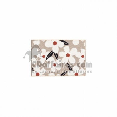Tapis rectangle 40 x 60 cm imprime darcy Naturel