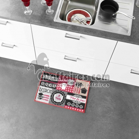 Tapis rectangle 40 x 60 cm imprime digital menu
