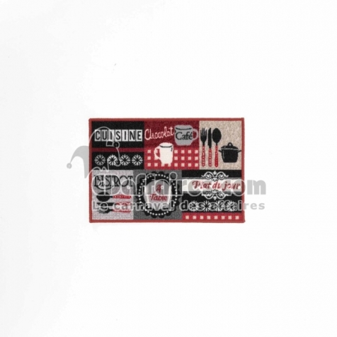 Tapis rectangle 40 x 60 cm imprime digital menu Sans