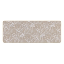 Tapis rectangle 45 x 120 cm tisse imprime stylis Blanc