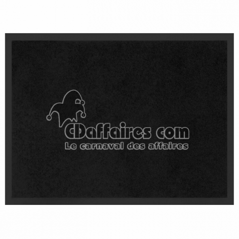 Tapis rectangle 50 x 80 cm anti-poussiere uni telio Noir