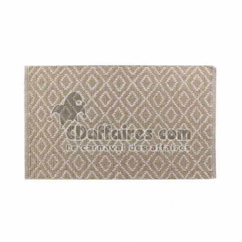 Tapis rectangle 50 x 80 cm coton/polyester tisse lazaro Sans