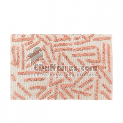Tapis rectangle 60 x 90 cm coton/polyester tufte Athena Marsala
