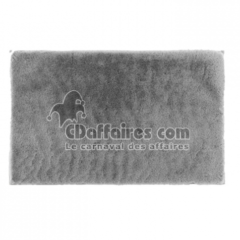 Tapis rectangle 60 x 90 cm imitation fourrure feline Gris