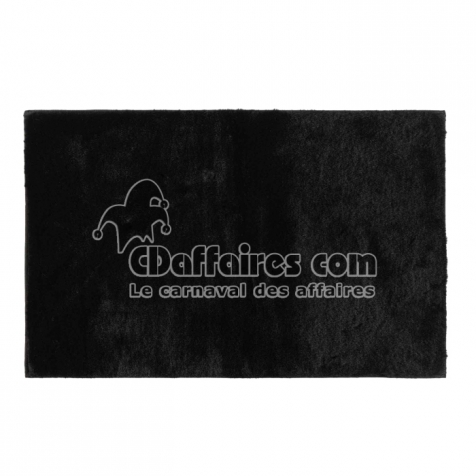 Tapis rectangle 60 x 90 cm imitation fourrure feline Noir