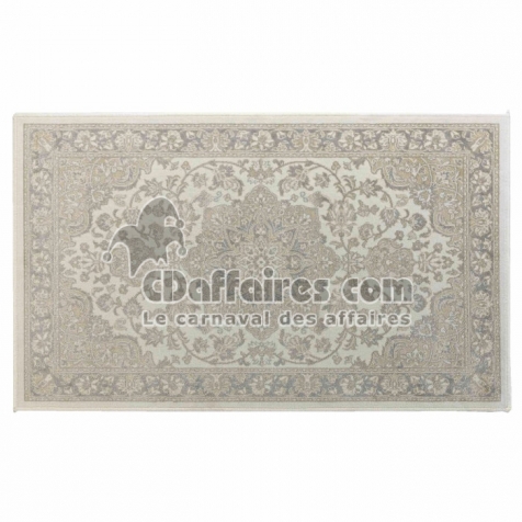 Tapis rectangle 68 x 110 cm viscose tissee cherine Naturel