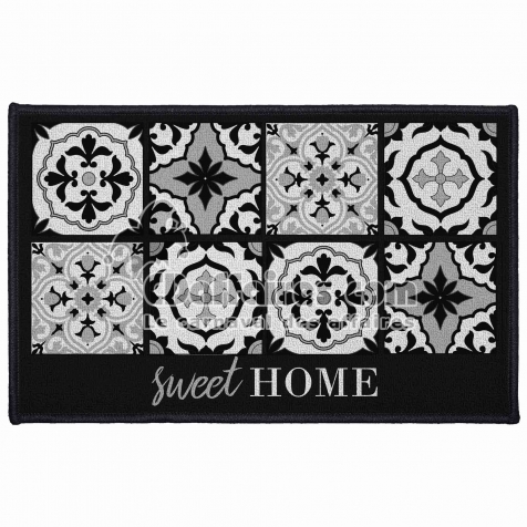 tapis rectangle antid&eacute;rapant 50 x 80 cm imprime Alfama