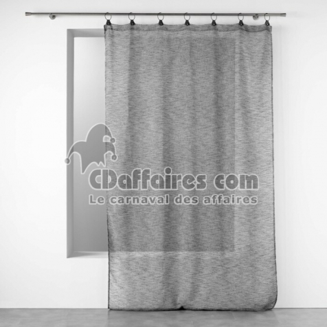 Voilage a anneaux 140 x 240 cm voile tiss&eacute; Linka Anthracite