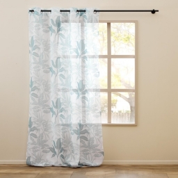 Voilage &agrave; &OElig;illets Grande Hauteur - 140 x 280 cm - Voile Sable Imprim&eacute; Hera
