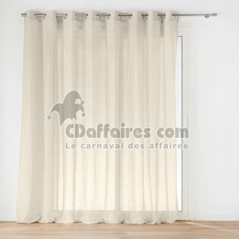 Voilage à œillets grande largeur 300 x 240 cm voile tissé Carlin