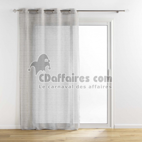 Voilage a oeillets 140 x 240 cm aspect brillant Sunline Anthracite/or