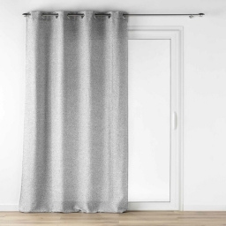 Voilage a oeillets 140 x 240 cm effet lainage Loulaine Gris