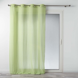 Voilage a oeillets 140 x 240 cm polycoton uni mitsy Vert