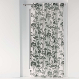 Voilage a oeillets 140 x 240 cm voile sable imprime manapany Kaki