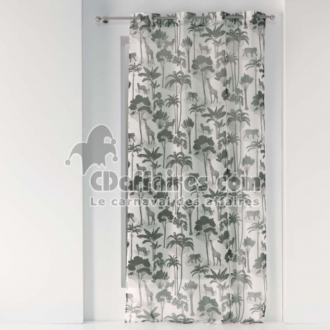 Voilage a oeillets 140 x 240 cm voile sable imprime manapany Kaki