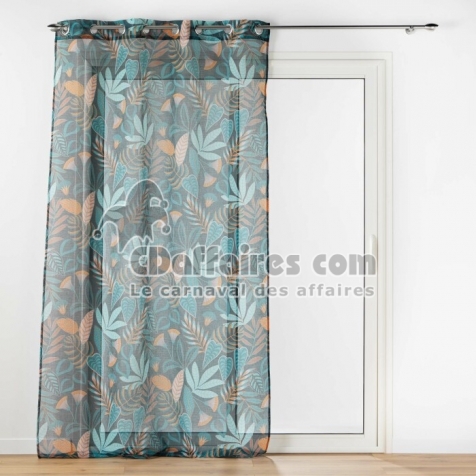 Voilage a oeillets 140 x 240 cm voile sabl&eacute; Tilda Vert
