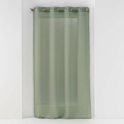 Voilage petite hauteur 140 x 180 cm voile sablé Sandra Kaki