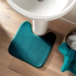 Contour wc microfibre 45*45cm vitamine bleu emeraude Bleu/emeraude, image n° 4