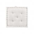 Coussin de sol 50 x 50 x 10 cm coton/polyester recycle grs twily Blanc, image n° 3