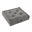 Coussin de sol 50 x 50 x 10 cm coton/polyester recycle grs twily Gris, image n° 1