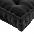 Coussin de sol 50 x 50 x 10 cm coton/polyester recycle grs twily Noir, image n° 2