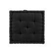Coussin de sol 50 x 50 x 10 cm coton/polyester recycle grs twily Noir, image n° 3