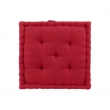 Coussin de sol 50 x 50 x 10 cm coton/polyester recycle grs twily Rouge, image n° 3