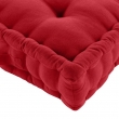 Coussin de sol 50 x 50 x 10 cm coton/polyester recycle grs twily Rouge, image n° 2