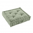 Coussin de sol 50 x 50 x 10 cm coton/polyester recycle grs twily Sauge, image n° 1