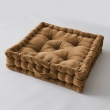 Coussin de sol 50 x 50 x 10 cm velours de coton César Camel, image n° 1