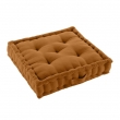 Coussin de sol déhoussable  50 x 50 x 10 cm coton/polyester recyclé Twily Camel, image n° 1