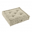 Coussin de sol déhoussable  50 x 50 x 10 cm coton/polyester recyclé Twily Ecru, image n° 1
