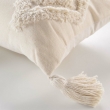 Coussin dehous. compr. pompons 30 x 50 cm coton/polyester tufte athena Naturel, image n° 2