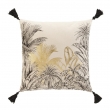 Coussin dehous. compr. pompons 45x45 cm coton/polyester imp. metal. papaya des p Sans, image n° 1