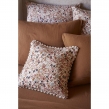 Coussin déhoussable 40 x 40 cm gaze de coton imprimée capucine pampa Naturel, image n° 3