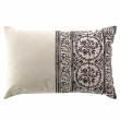 Coussin déhoussable 40 x 60 cm poly-coton Isalina Noir, image n° 1